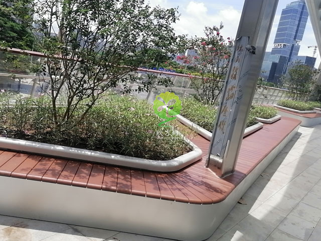 不銹鋼花池坐凳美化深圳前?？缃止珗@G9天橋城市戶外景觀
