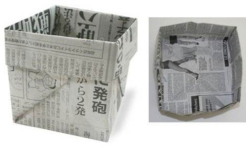用紙折垃圾桶手工怎么折，學(xué)手工制作折紙垃圾桶
